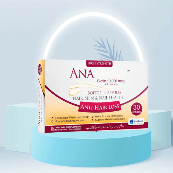 Buy Anagrow Soft Gel Capsules 30 Softgels For Hair, Skin & Nail Health By Jenpharm With Best Price In Pakistan - AAB Fashion Galleria