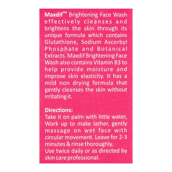 Maxdif Brightening Facewash 100ml