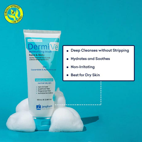 Buy Dermive Moisturizing Wash 100ml For Cleanses Face & Body By Jenpharm With Best Price In Pakistan - AAB Fashion Galleria