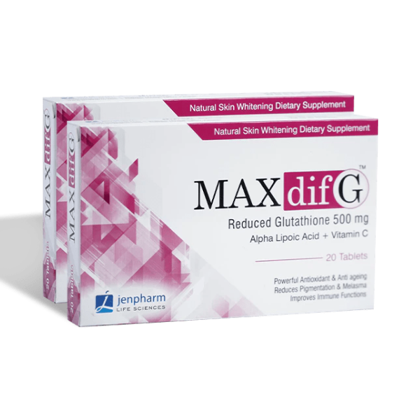 Buy Maxdif G 500mg 20 Tablets For Lightens Skin Tone By Jenpharm With Best Price In Pakistan - AAB Fashion Galleria