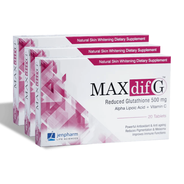 Buy Maxdif G 500mg 20 Tablets For Lightens Skin Tone By Jenpharm With Best Price In Pakistan - AAB Fashion Galleria