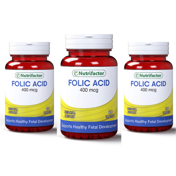 Buy Nutrifactor Folic Acid 400mcg 60 Tablets - AAB Fashion Galleria